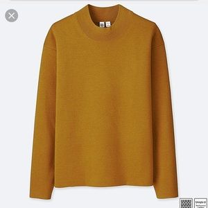 uniqlo milano ribbed mock neck long sleeve sweater